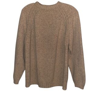 Vintage Guy Risoldi Men’s Tan Lambswool and Silk Sweater Size Large Casual Cozy